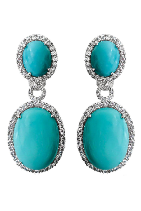 Blue Drop Earrings-WHITE-JEWELRYBOUTIQUEEARRING-FANTASIA by DESERIO