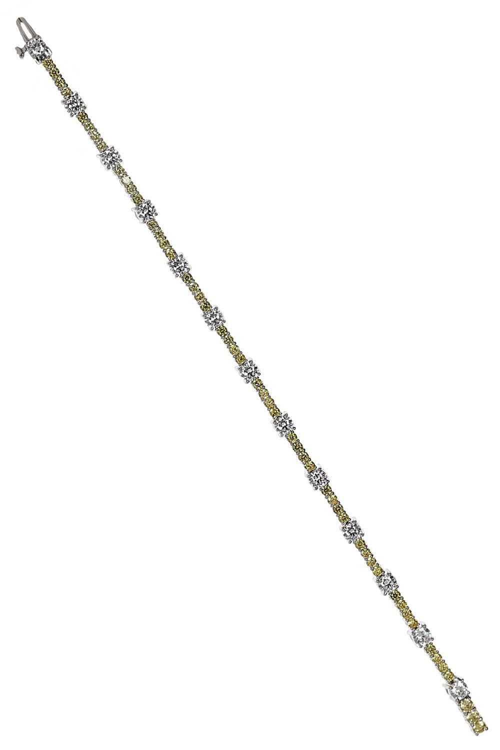 Canary White Tennis Bracelet-WHITE-JEWELRYBOUTIQUEEARRING-FANTASIA by DESERIO