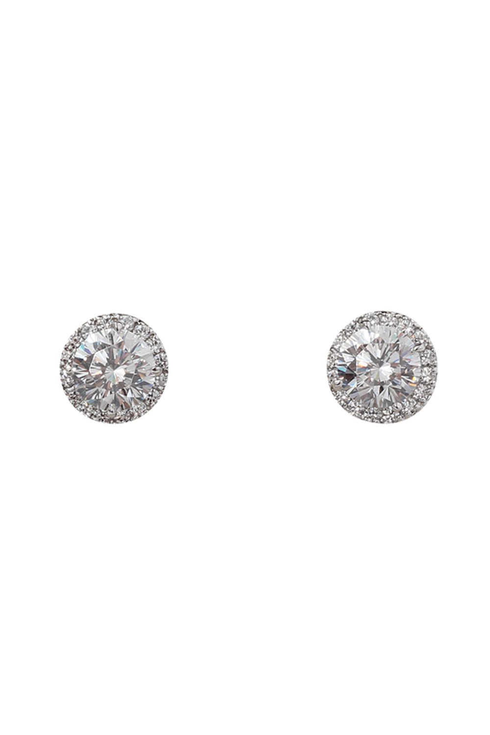 FANTASIA by DESERIO-Cubic Zirconia Stud Earrings-WHITE