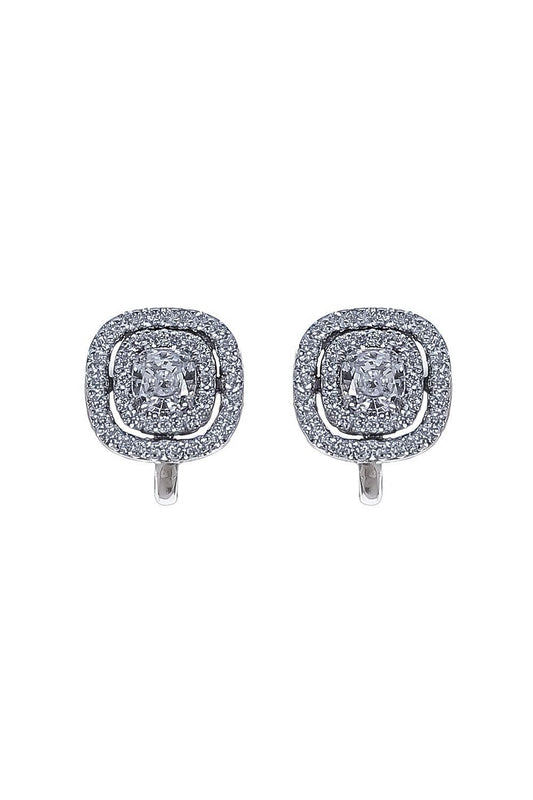 Cushion Cut Double Halo Earrings