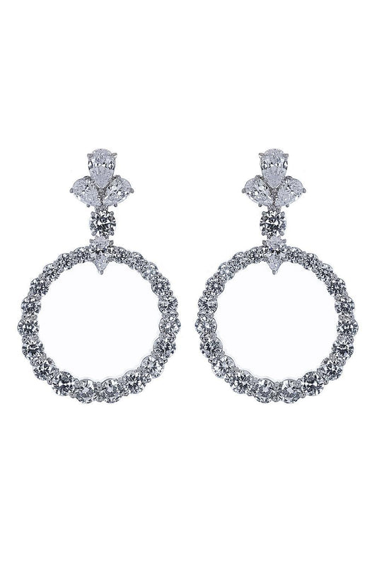 Open Circle Drop Earrings