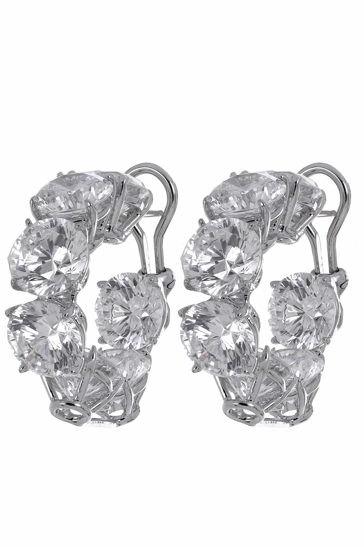 FANTASIA by DESERIO-Oval Hoops-WHITE