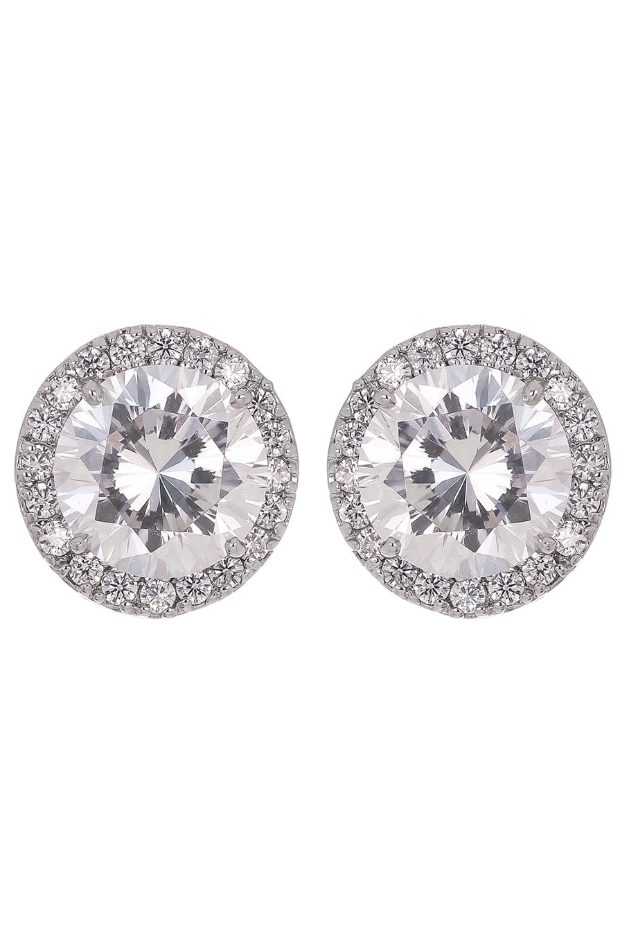 FANTASIA by DESERIO-Pave Halo Studs-WHITE