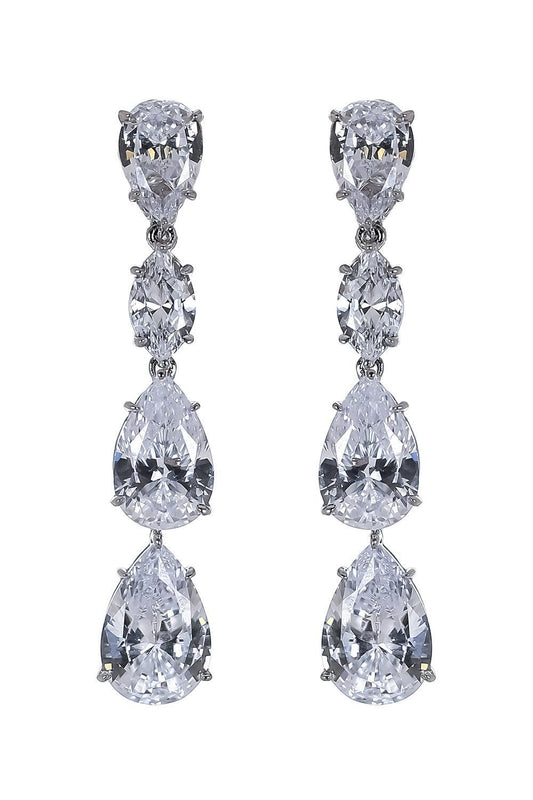 Pear Marquise Drop Earrings-WHITE-JEWELRYBOUTIQUEEARRING-FANTASIA by DESERIO