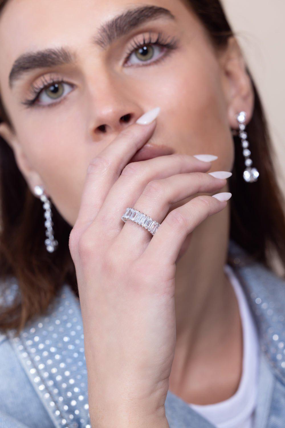 FANTASIA by DESERIO-Round Drop Earrings-WHITE