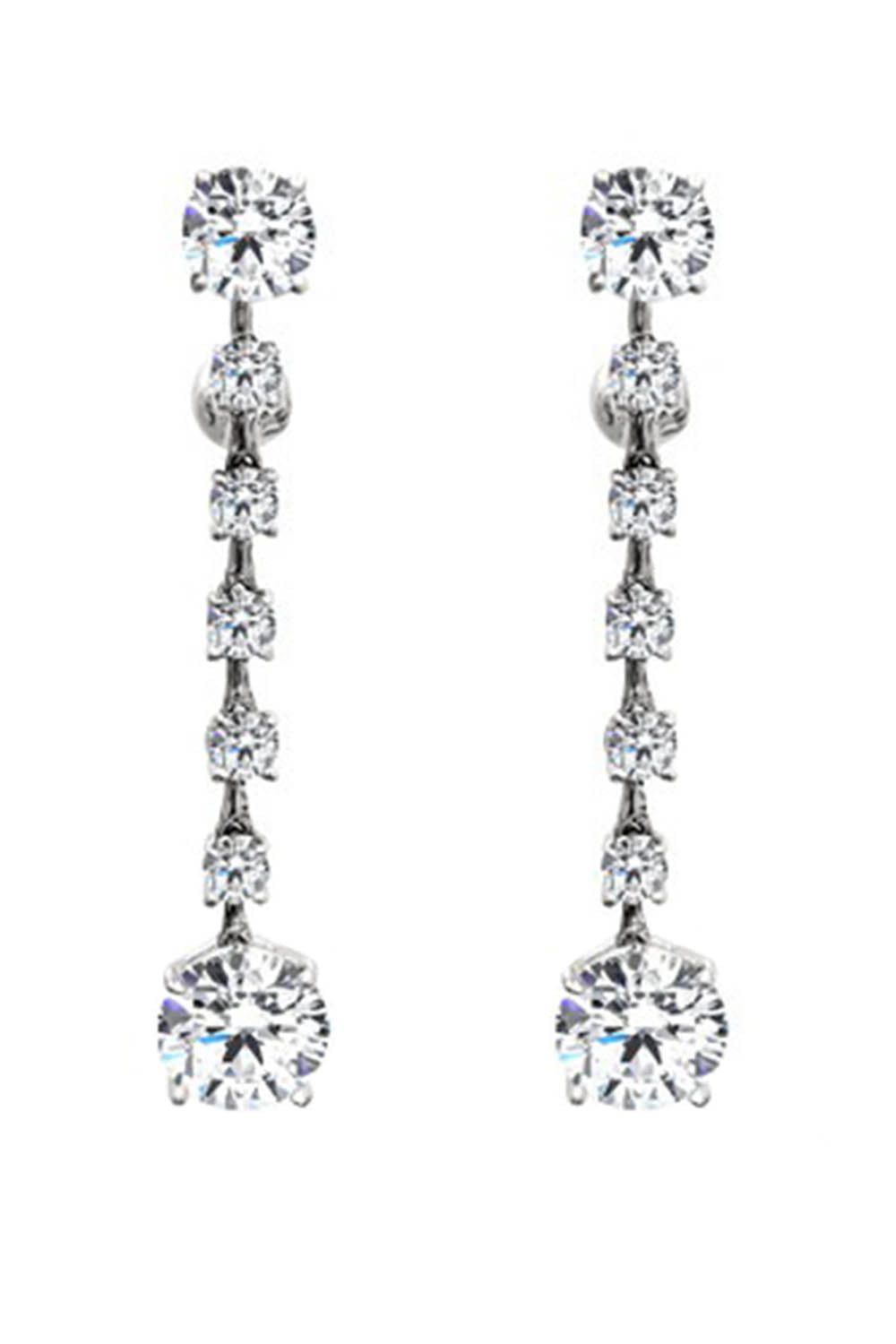 FANTASIA by DESERIO-Round Drop Earrings-WHITE
