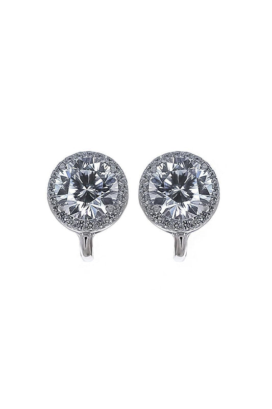 Round Halo Stud Earrings