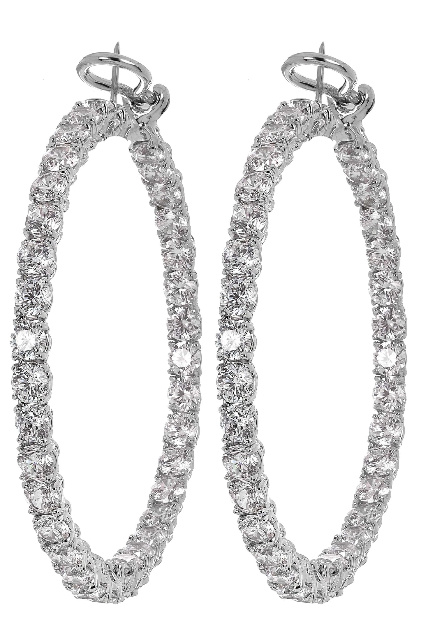 FANTASIA by DESERIO-Round Hoops-WHITE