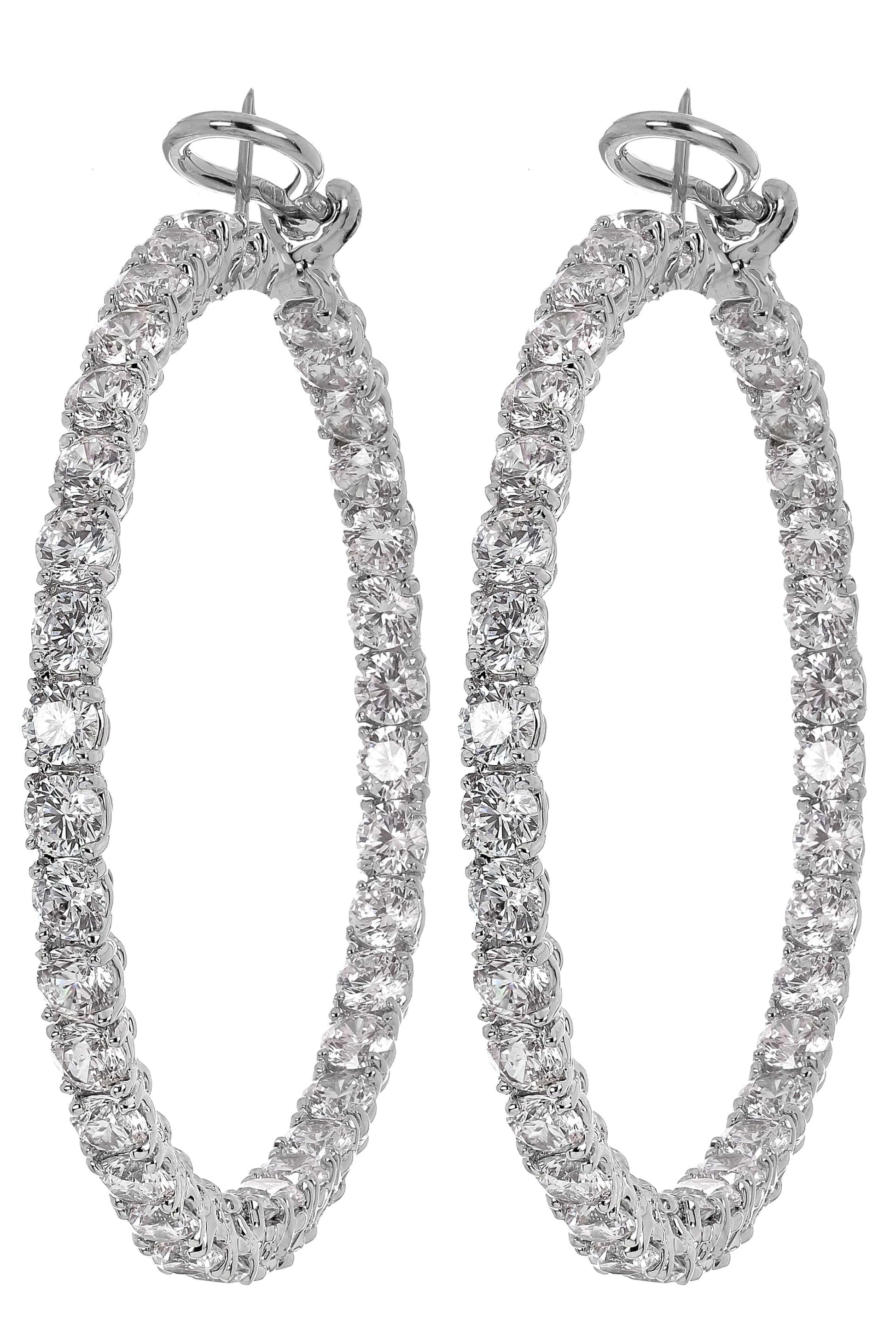 FANTASIA by DESERIO-Round Hoops-WHITE