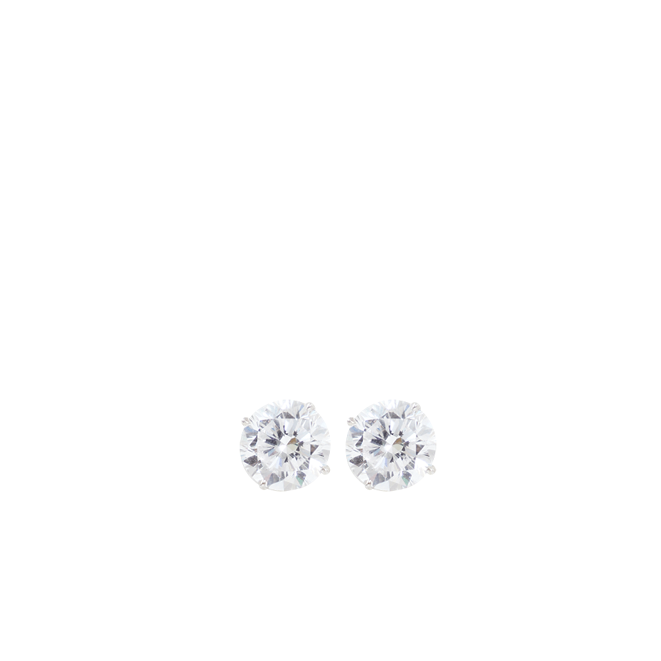 FANTASIA by DESERIO-Round Stud Earrings-WHITE