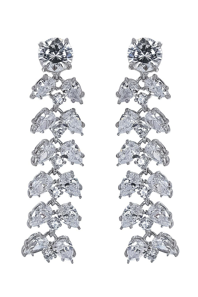 Six Double Pear Drop Earrings