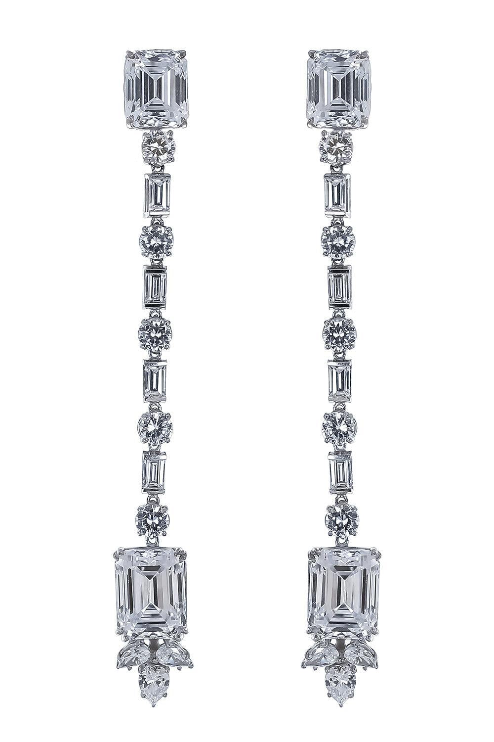 White Free Fall Drop Earrings-WHITE-JEWELRYBOUTIQUEEARRING-FANTASIA by DESERIO