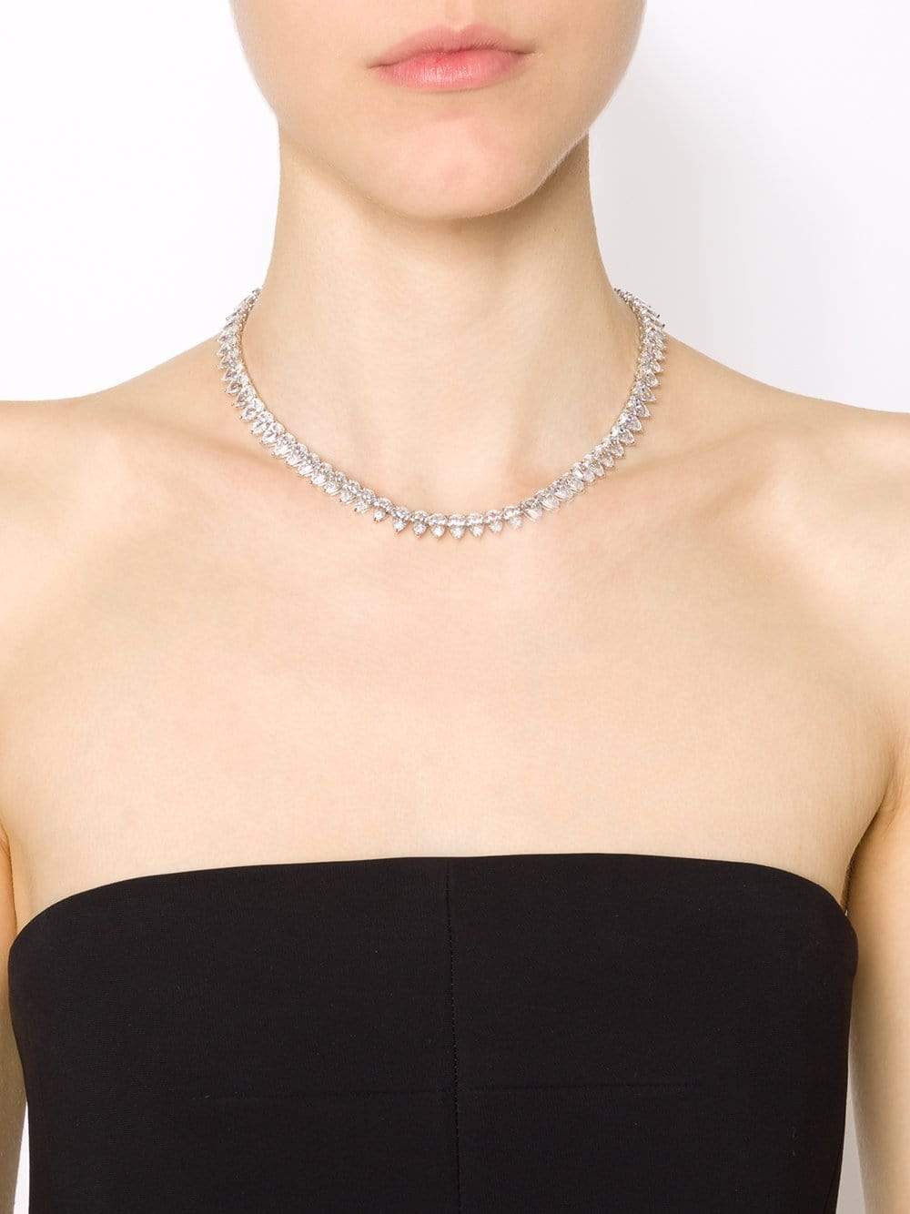 FANTASIA by DESERIO-Pear Shape Necklace-CZ