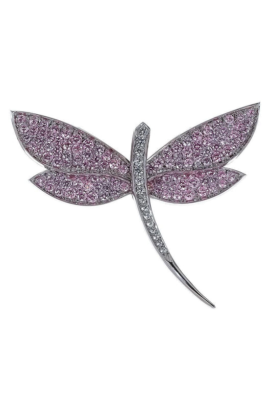 Pink Dragonfly Brooch-WHITE-JEWELRYBOUTIQUEPIN-FANTASIA by DESERIO