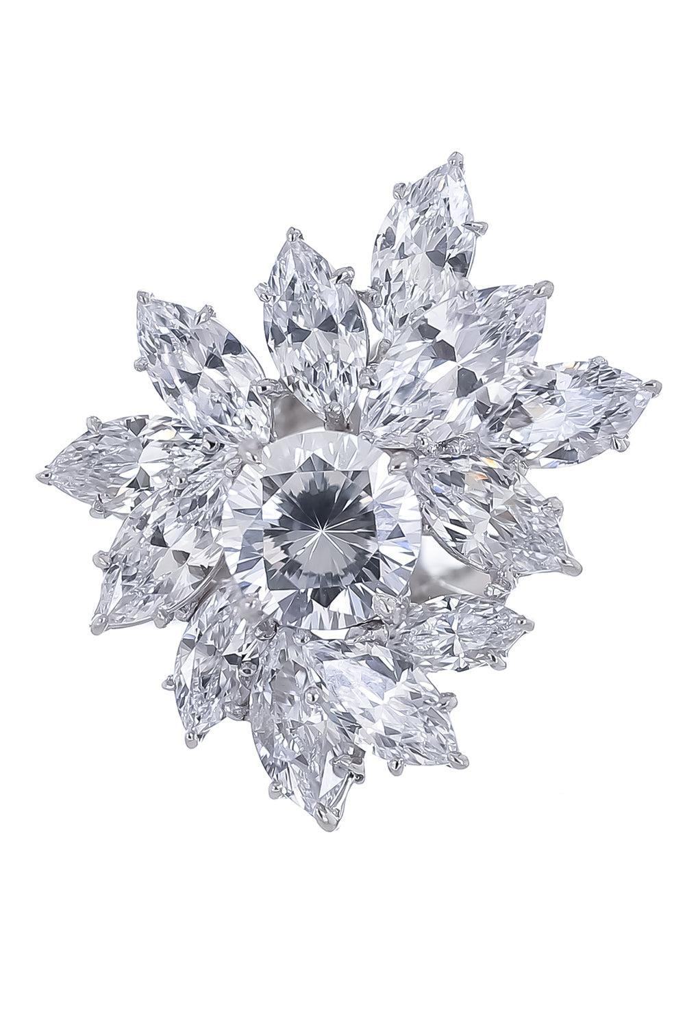 Large Cocktail Flower Ring-WHITE-5-JEWELRYBOUTIQUERING-FANTASIA by DESERIO