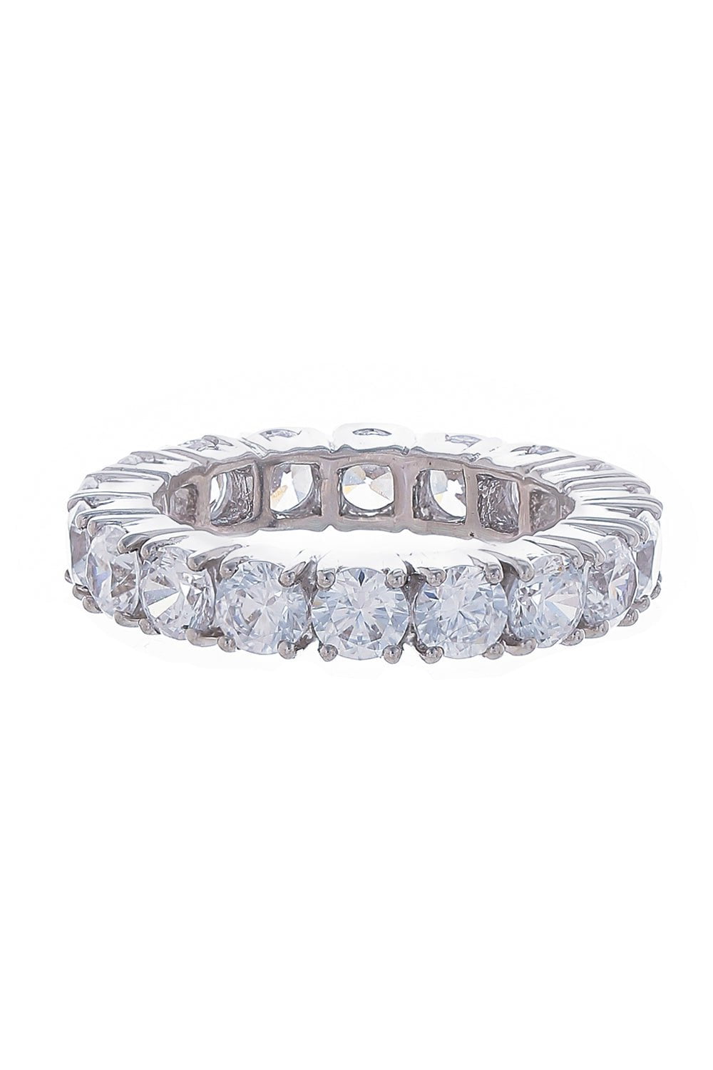 FANTASIA by DESERIO-4 Prong Eternity Band-WHITE