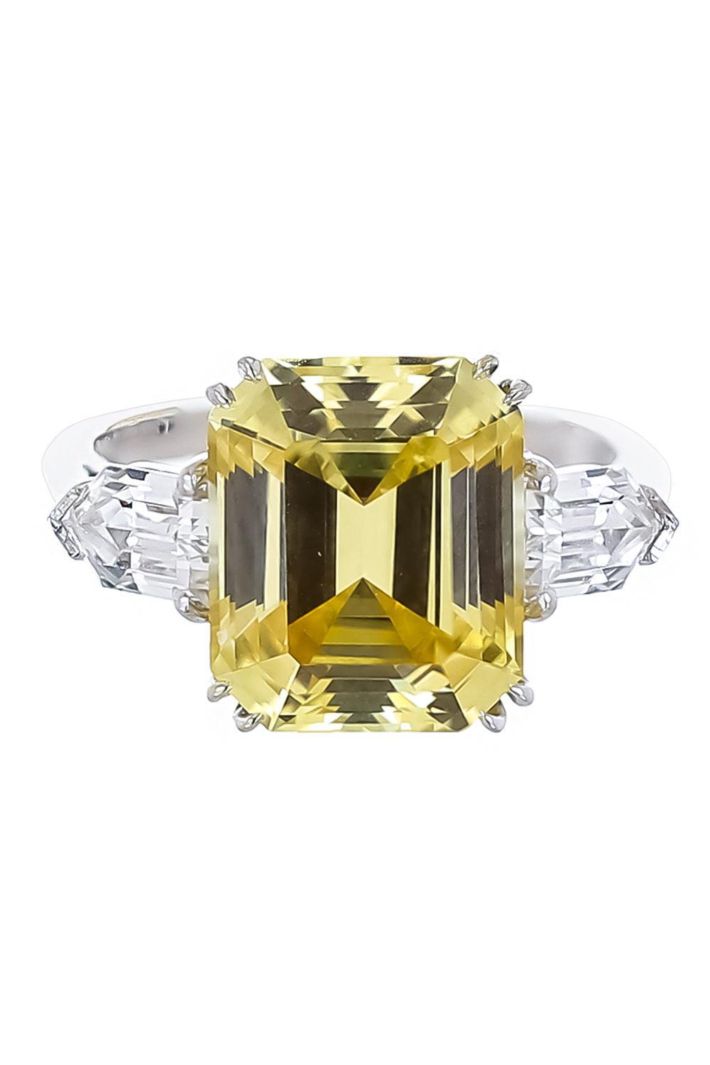 Canary Green Bullet Ring-WHITE-6.25-JEWELRYBOUTIQUERING-FANTASIA by DESERIO