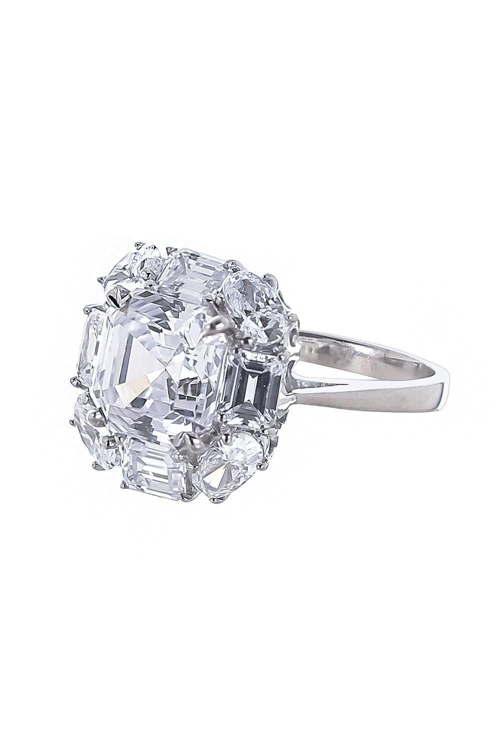 Cushion Cut Center Halo Ring-WHITE-6.5-JEWELRYBOUTIQUERING-FANTASIA by DESERIO