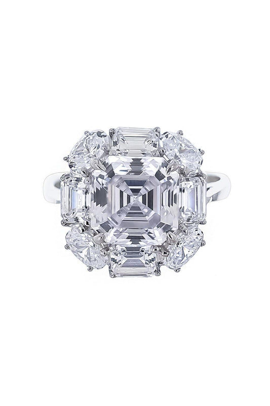 Cushion Cut Center Halo Ring