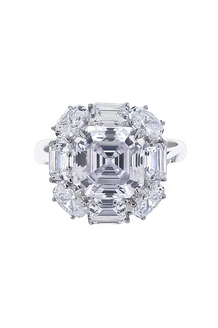 Cushion Cut Center Halo Ring