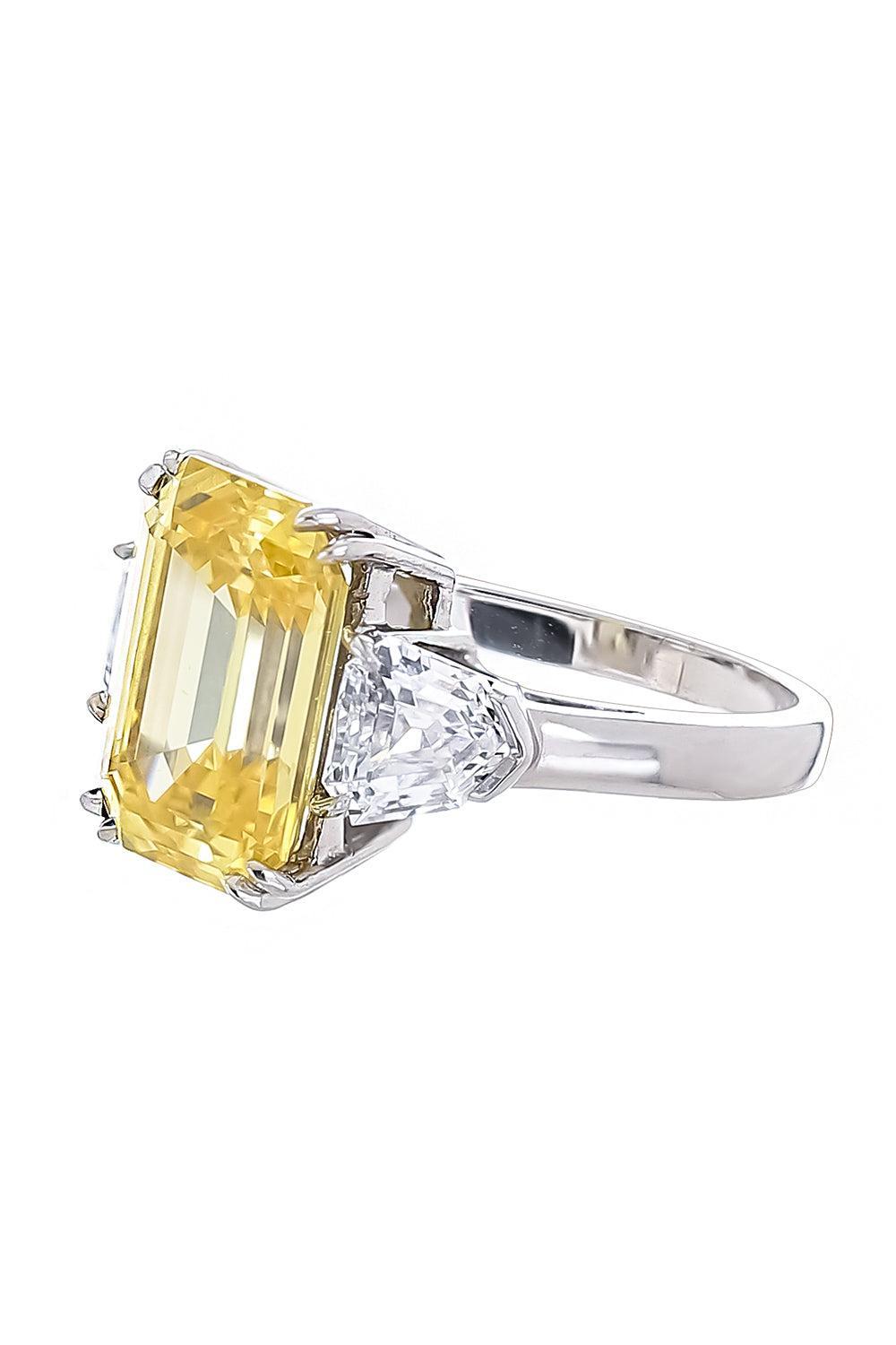 Canary Sheild Ring-WHITE-6.75-JEWELRYBOUTIQUERING-FANTASIA by DESERIO