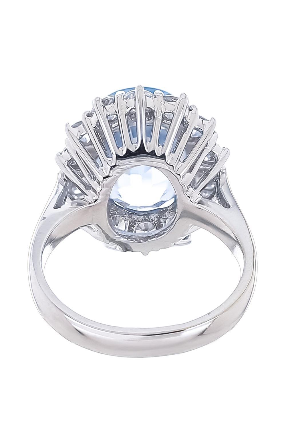 Blue Oval Princess Diana Ring