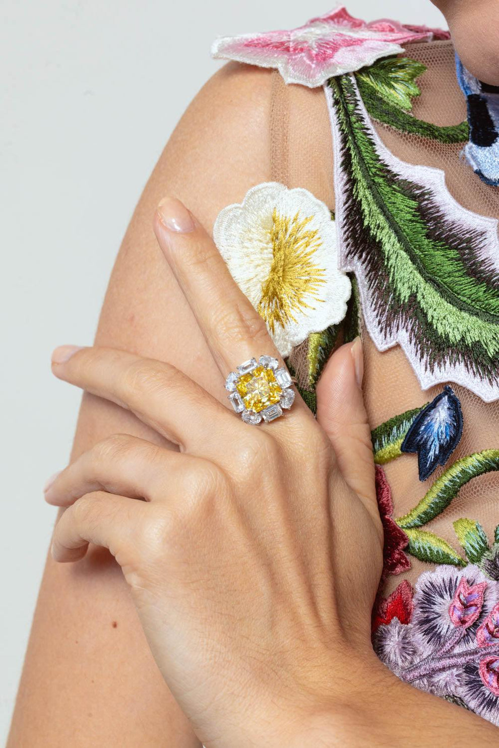 Canary Cz Ring FANTASIA by DESERIO – Marissa Collections