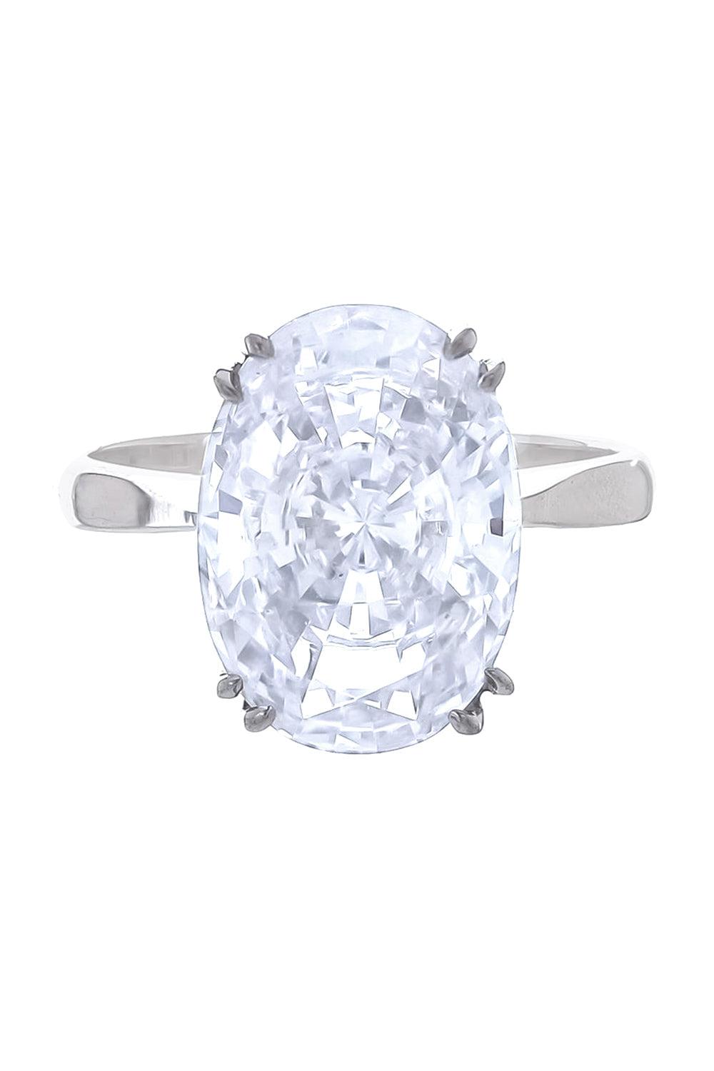FANTASIA by DESERIO-Oval Solitaire Ring-