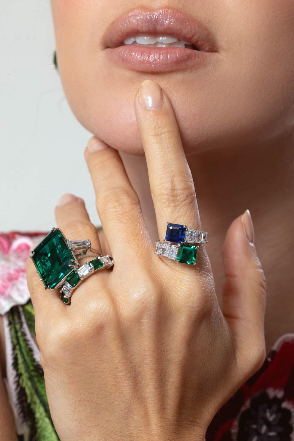 Emerald Cut Eternity Band FANTASIA by DESERIO – Marissa Collections