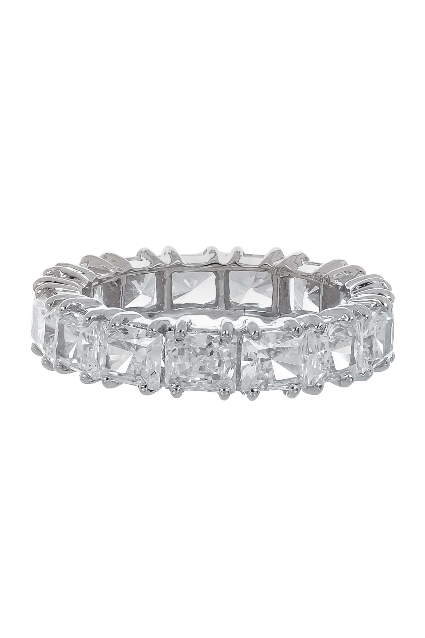 FANTASIA by DESERIO-Princess Cut Eternity Band-WHITE GOLD