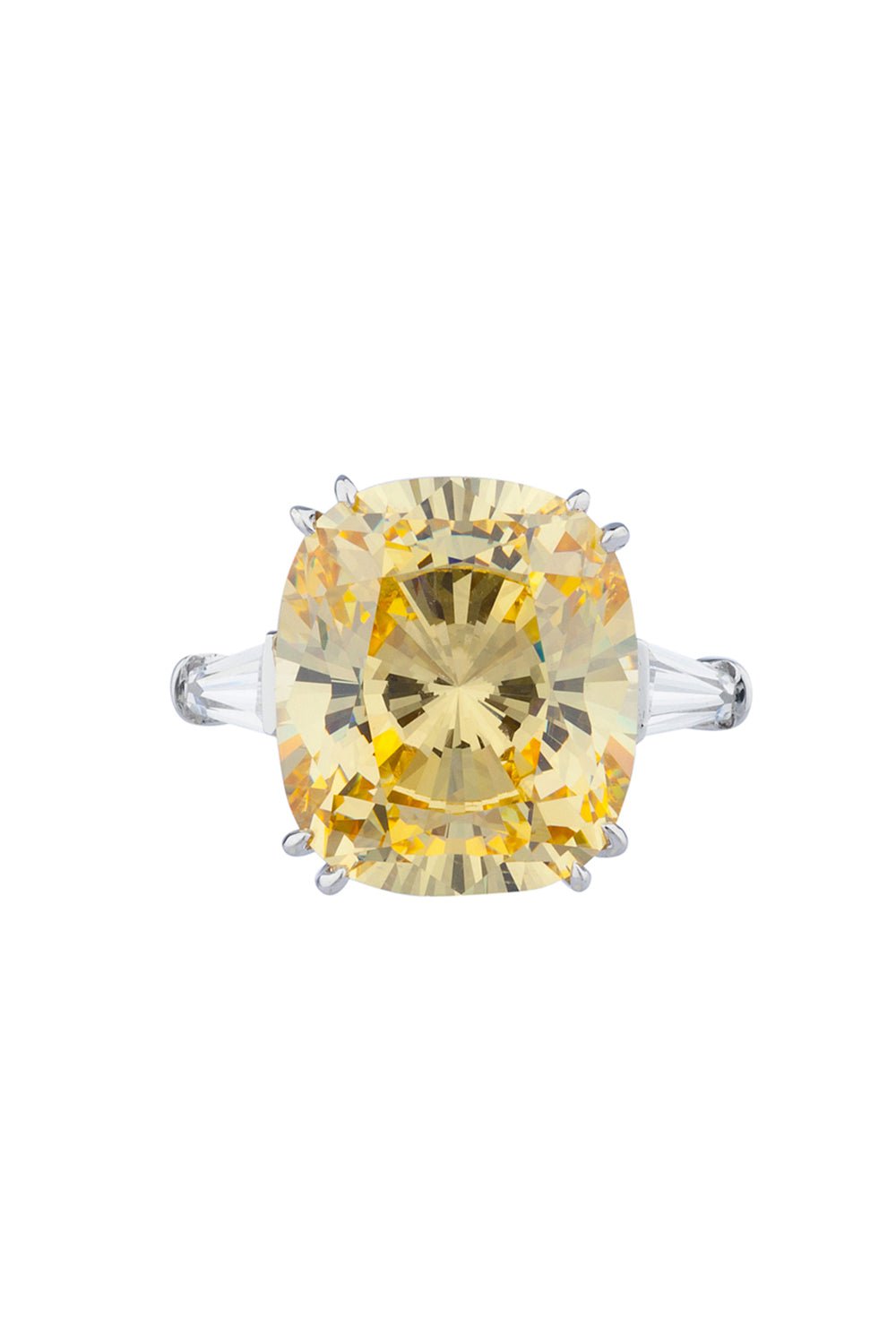 Canary Cushion Baguette Ring JEWELRYBOUTIQUERING FANTASIA by DESERIO   