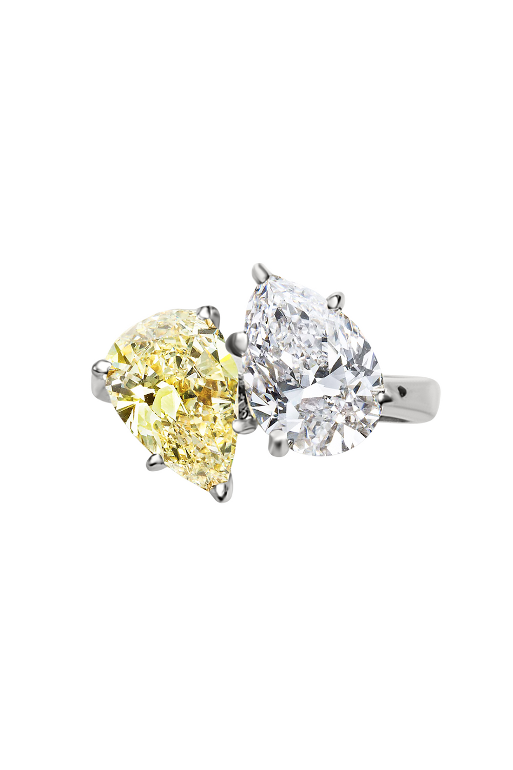 Canary Pear Cut Ring JEWELRYBOUTIQUERING FANTASIA by DESERIO   