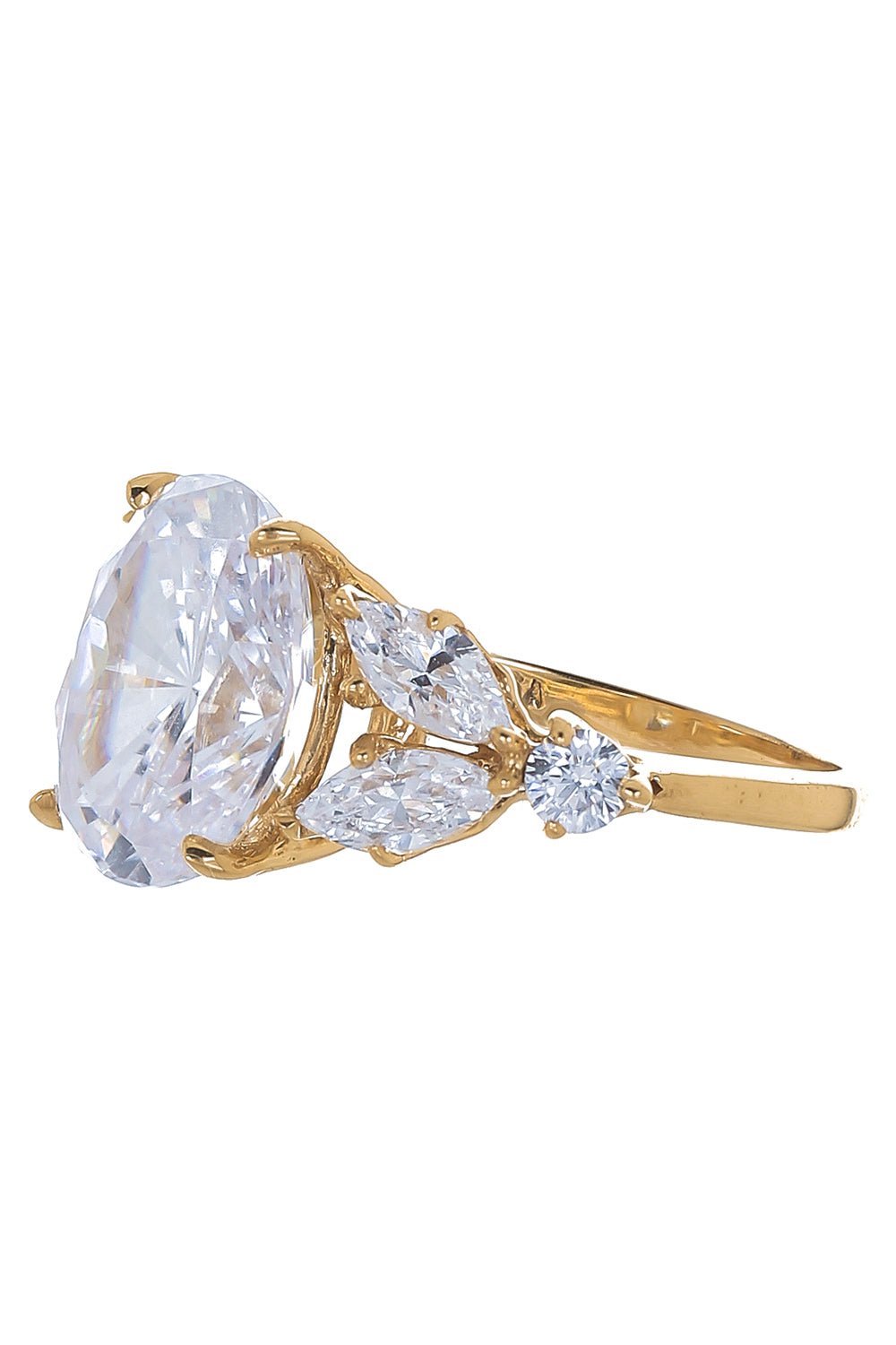 FANTASIA by DESERIO-Oval Marquise Ring-YELLOW GOLD