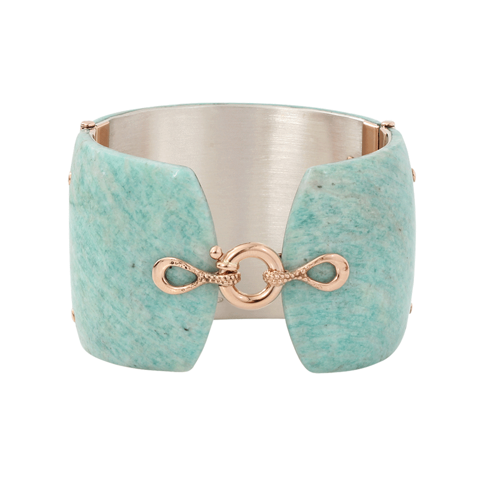 FEDERICA RETTORE-Amazonite Gea Cuff-ROSE GOLD