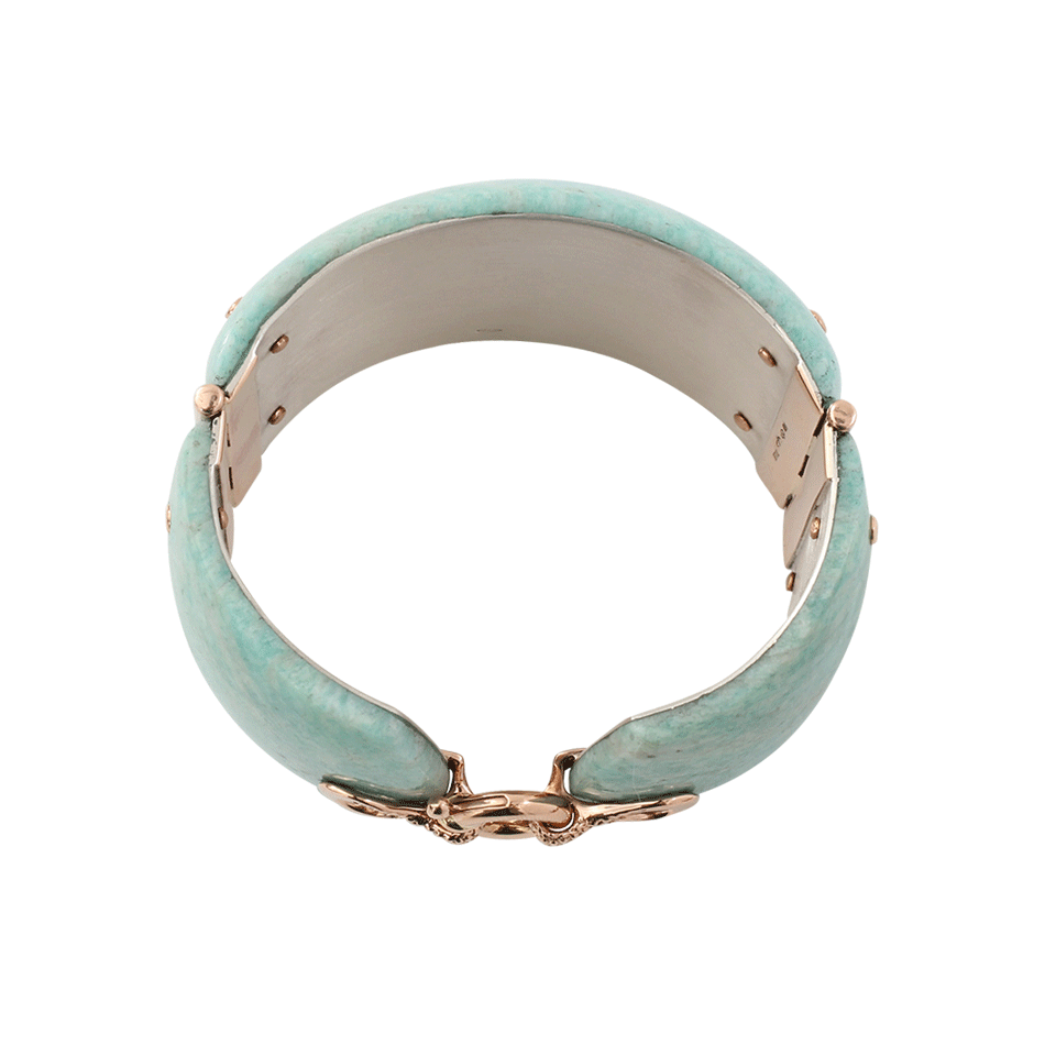 FEDERICA RETTORE-Amazonite Gea Cuff-ROSE GOLD