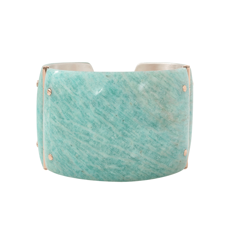 FEDERICA RETTORE-Amazonite Gea Cuff-ROSE GOLD