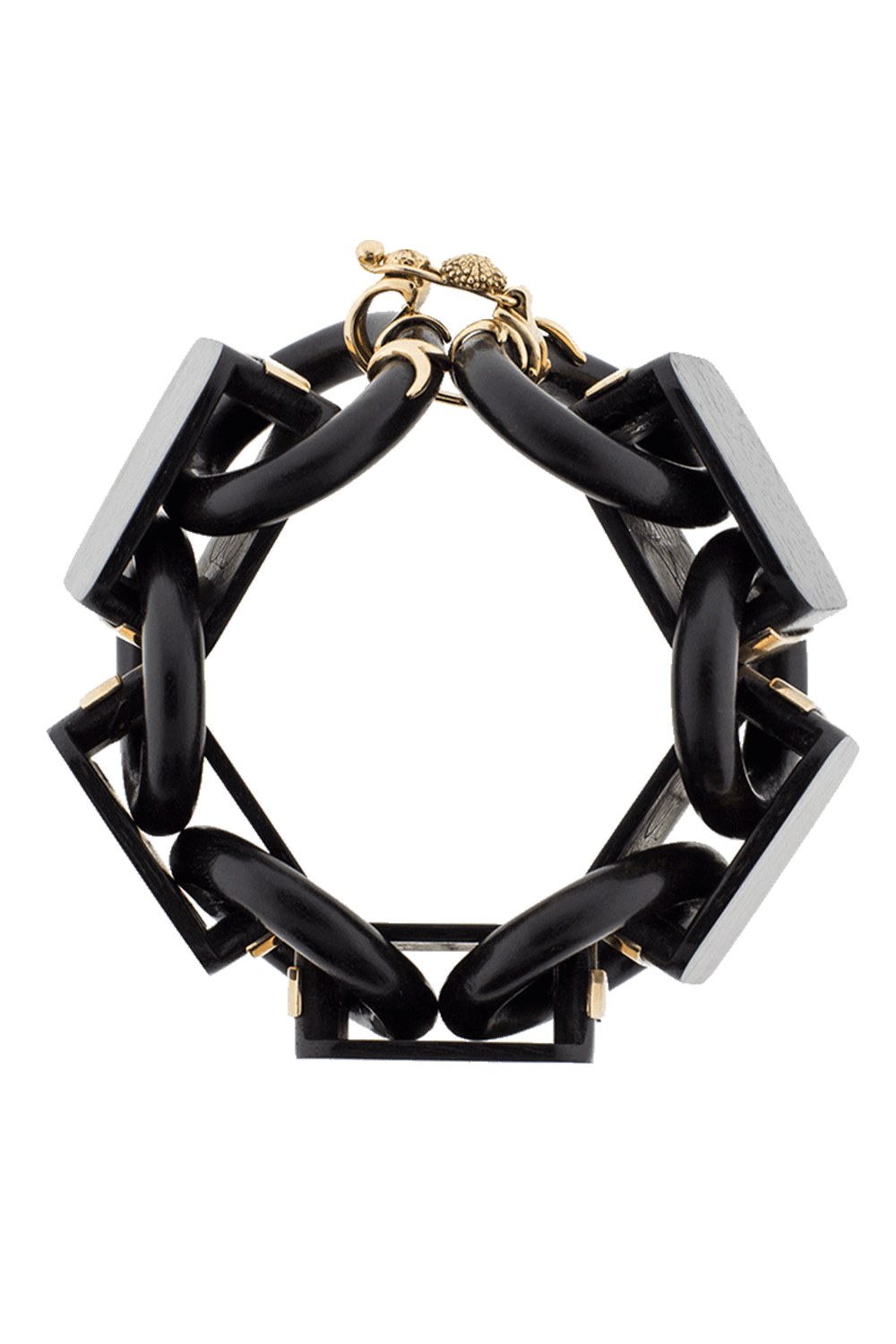 FEDERICA RETTORE-Catena Ebony Wood Bracelet-ROSE GOLD