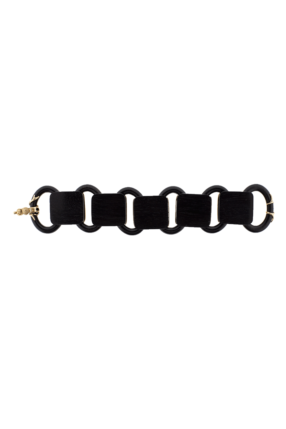 FEDERICA RETTORE-Catena Ebony Wood Bracelet-ROSE GOLD