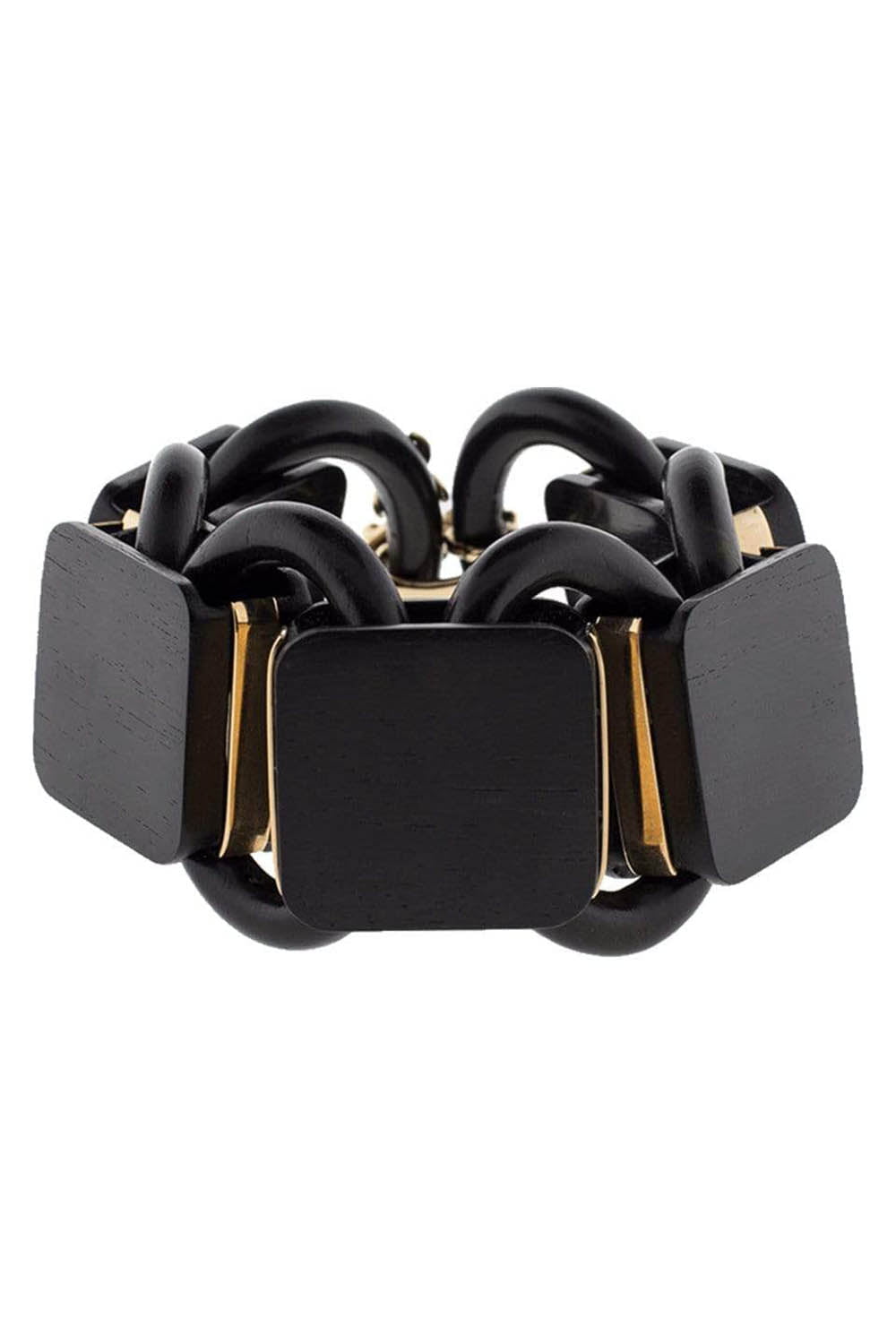 FEDERICA RETTORE-Catena Ebony Wood Bracelet-ROSE GOLD