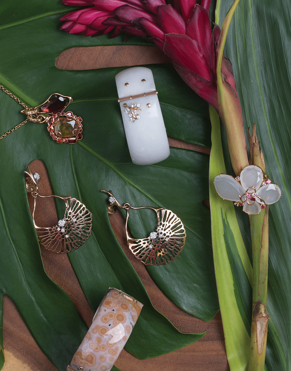 FEDERICA RETTORE-Gea Milky Quartz Cuff-ROSE GOLD