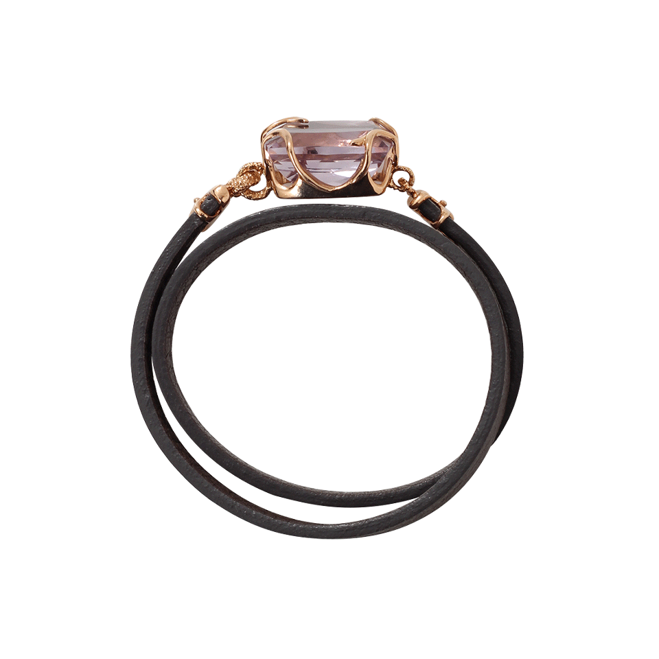 FEDERICA RETTORE-Gemma Amethyst Wrap Bracelet-ROSE GOLD