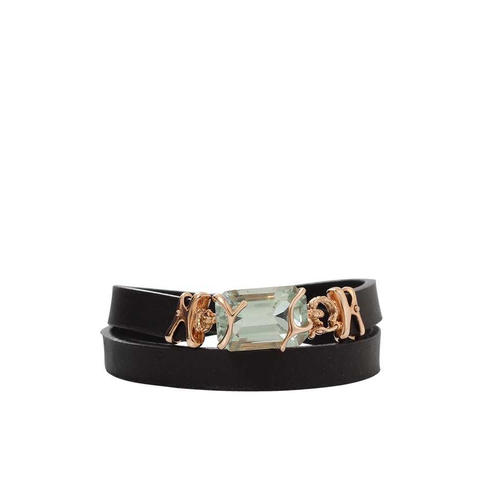 FEDERICA RETTORE-Gemma Prasiolite Wrap Bracelet-ROSE GOLD