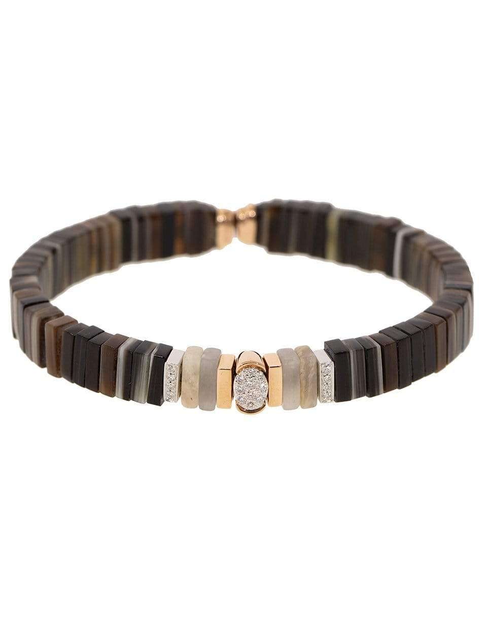 FEDERICA RETTORE-Pop Horn Diamond, Marble, and Zebu Horn Bracelet-ROSE GOLD