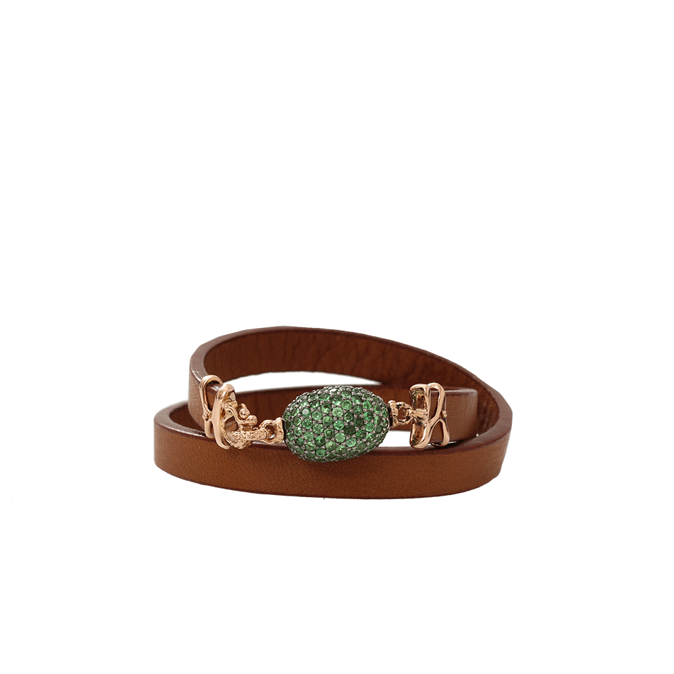 FEDERICA RETTORE-Tsavorite Wrap Bracelet-ROSE GOLD