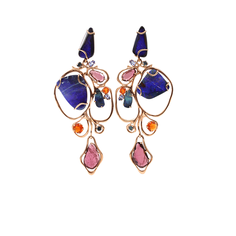 FEDERICA RETTORE-Boulder Opal Earrings-ROSE GOLD