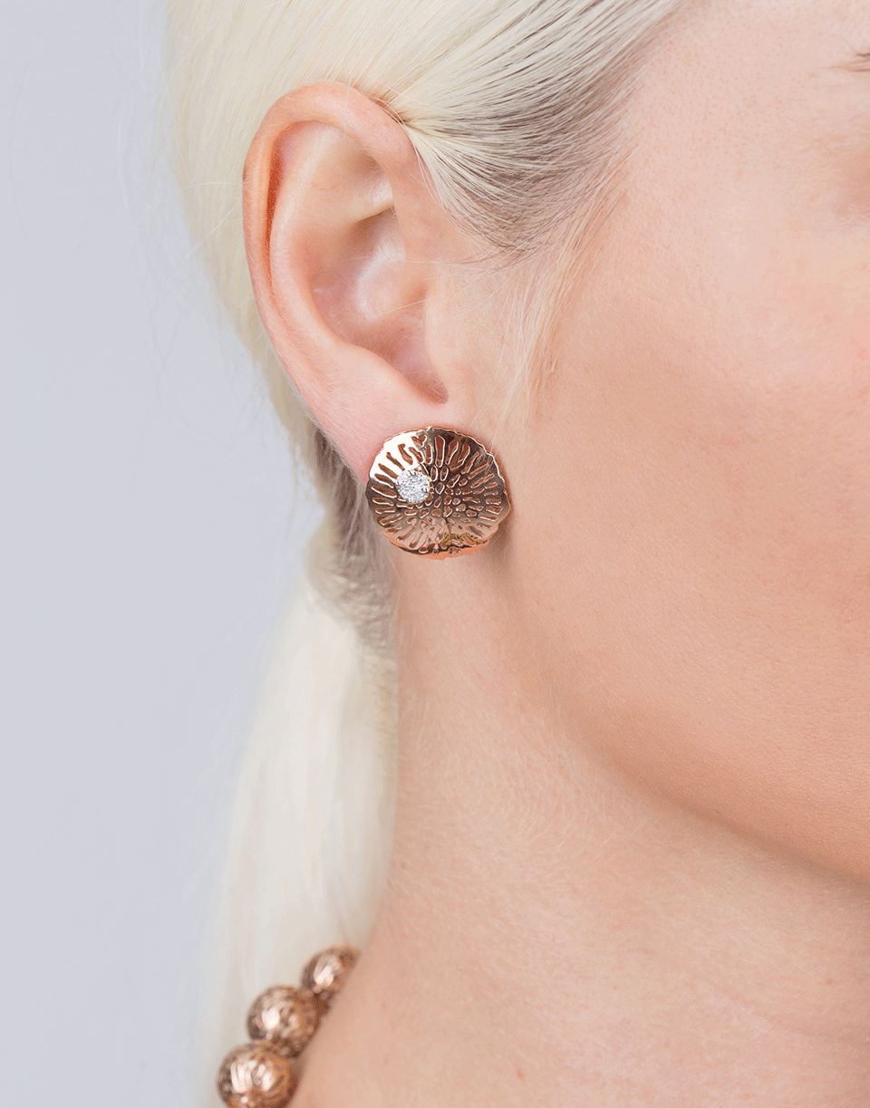 FEDERICA RETTORE-Gorgonia Diamond Earrings-ROSE GOLD