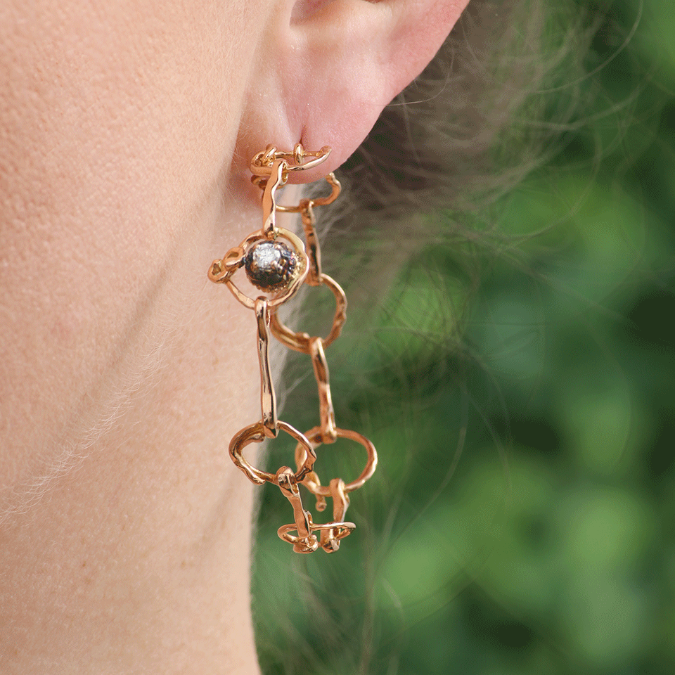 FEDERICA RETTORE-Nodi D'Amore Hoop Earrings-ROSE GOLD