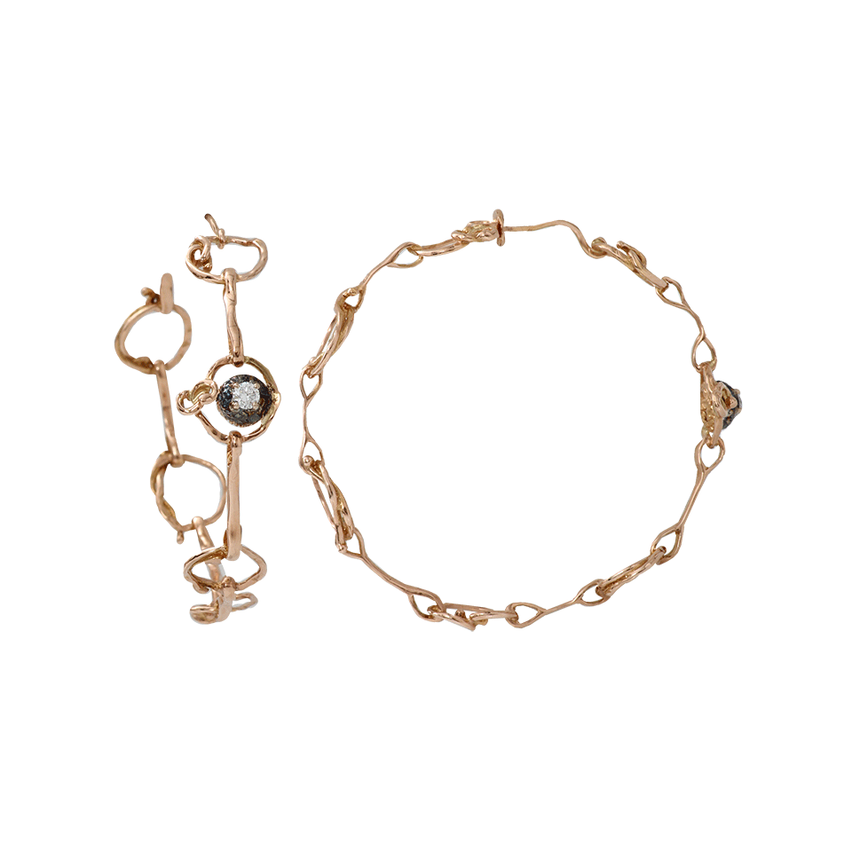 FEDERICA RETTORE-Nodi D'Amore Hoop Earrings-ROSE GOLD