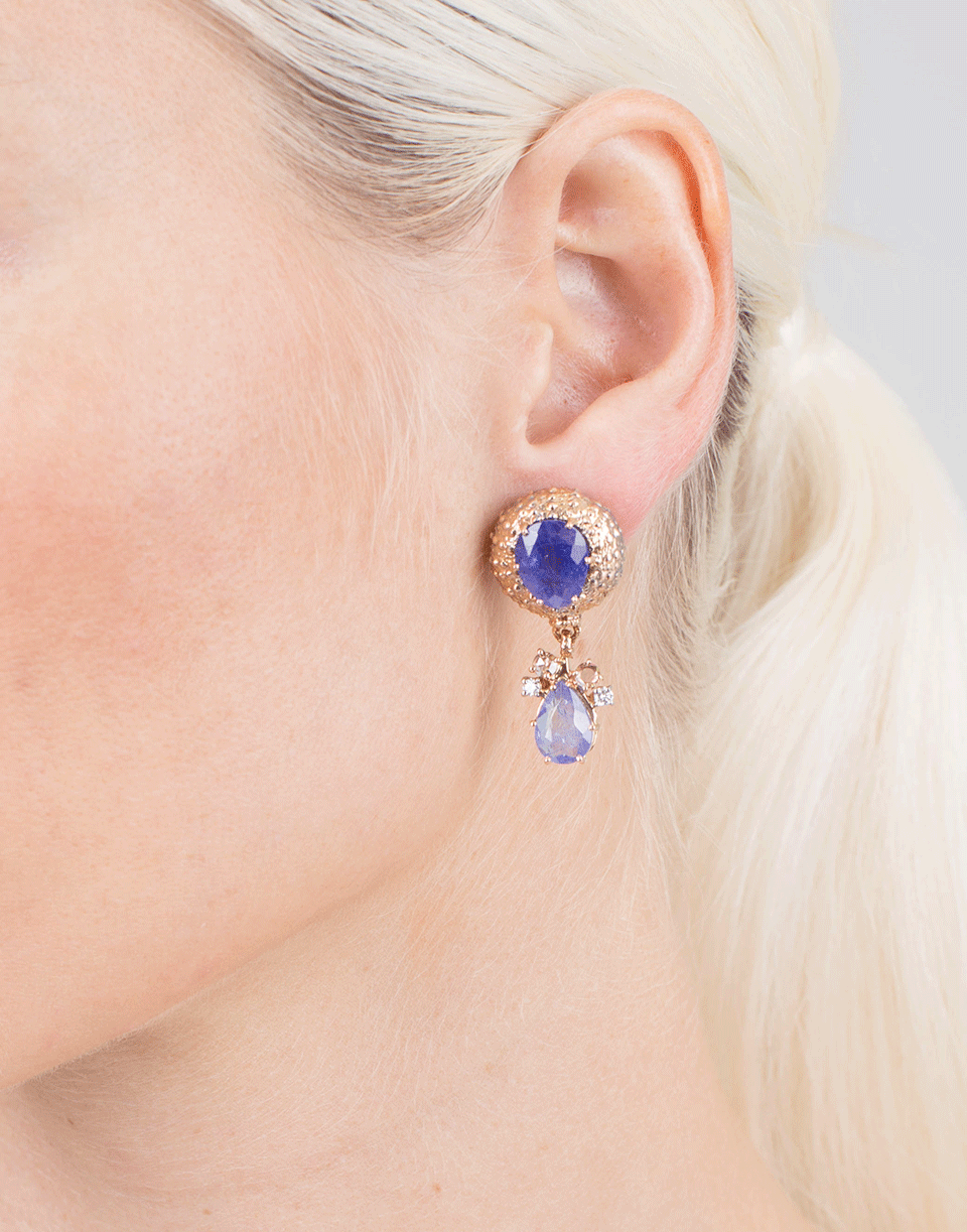 FEDERICA RETTORE-Tanzanite Earrings-ROSE GOLD