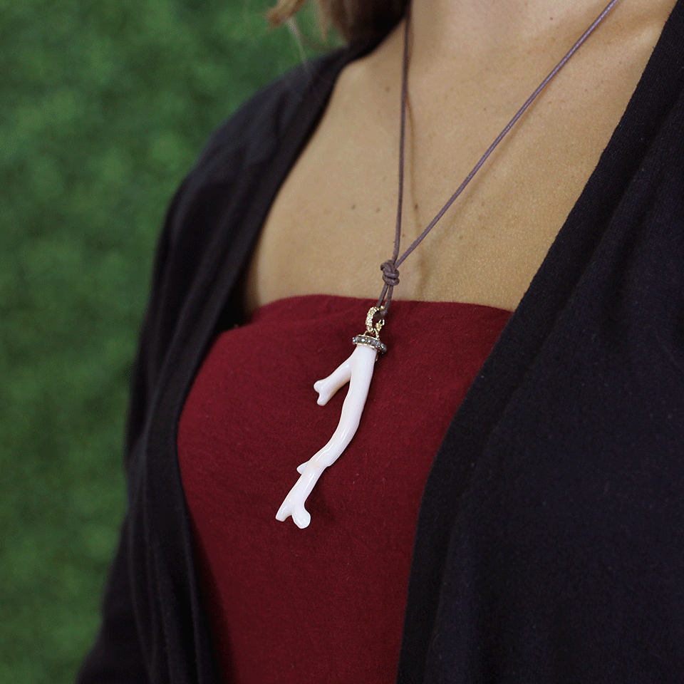 FEDERICA RETTORE-Coral Pendant-ROSE GOLD